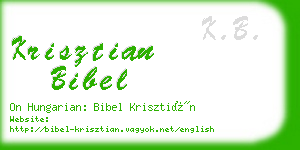 krisztian bibel business card